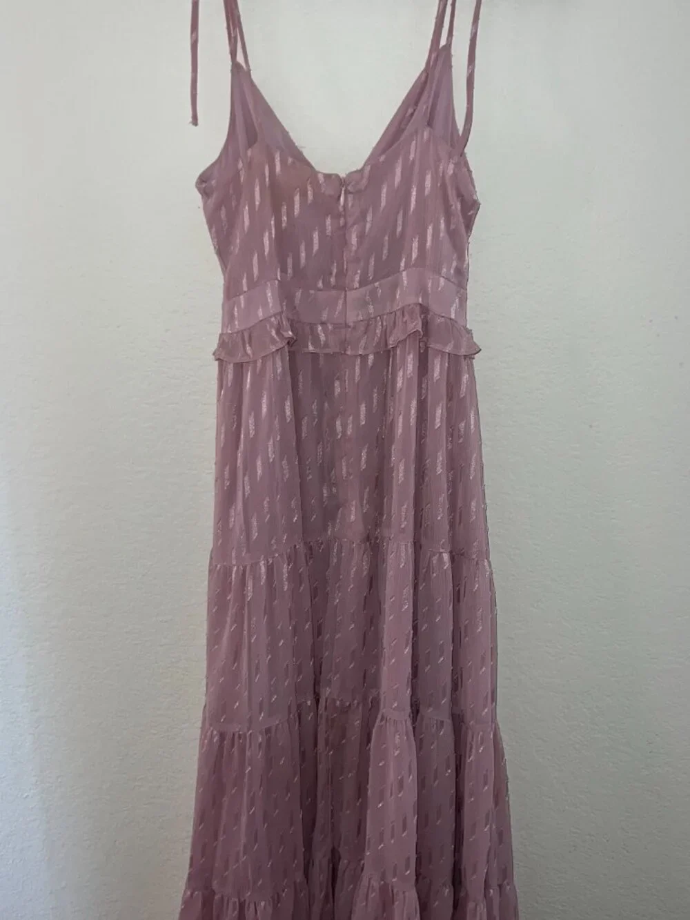 ASTR the Label Jacquard Tiered Midi Dress